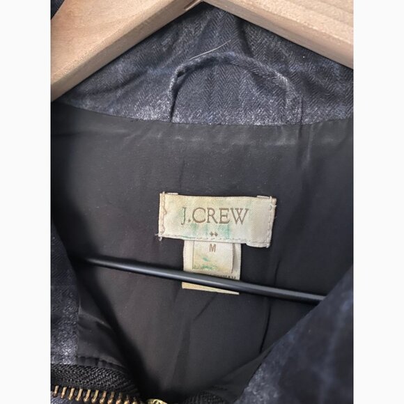 J.Crew Quilted Puffer Vest Gray Black Plaid Medium - Picture 4 of 5